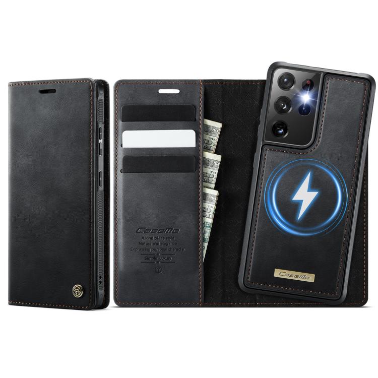 CaseMe C49 Magnetic RFID Blocking Detachable Wallet Leather Phone Case, For Samsung Galaxy S21+ 5G, For Samsung Galaxy S21 Ultra 5G, For Samsung Galaxy S20 Ultra, For Samsung Galaxy S20