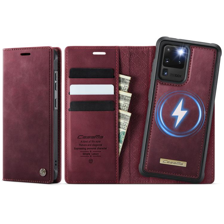 CaseMe C49 Magnetic RFID Blocking Detachable Wallet Leather Phone Case, For Samsung Galaxy S21+ 5G, For Samsung Galaxy S21 Ultra 5G, For Samsung Galaxy S20 Ultra, For Samsung Galaxy S20