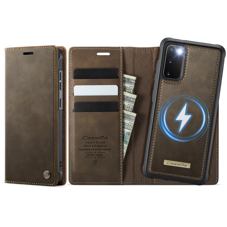 CaseMe C49 Magnetic RFID Blocking Detachable Wallet Leather Phone Case, For Samsung Galaxy S21+ 5G, For Samsung Galaxy S21 Ultra 5G, For Samsung Galaxy S20 Ultra, For Samsung Galaxy S20