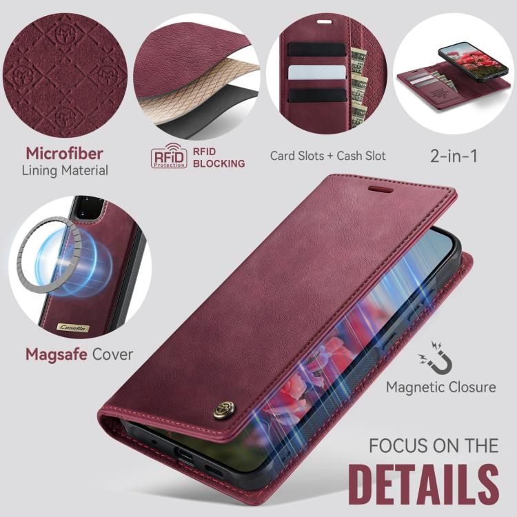 CaseMe C49 Magnetic RFID Blocking Detachable Wallet Leather Phone Case, For Samsung Galaxy S20+, For Samsung Galaxy A17, For Samsung Galaxy S24 / S25, For Samsung Galaxy S24+ / S25+