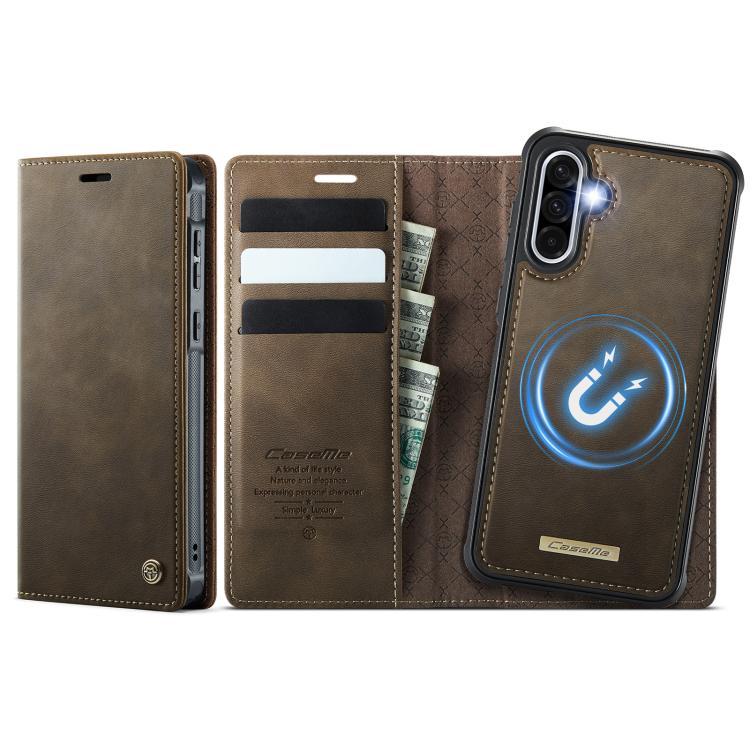 CaseMe C49 Magnetic RFID Blocking Detachable Wallet Leather Phone Case, For Samsung Galaxy S25 FE 5G, For Samsung Galaxy S25 Edge 5G, For Samsung Galaxy A56 5G, For Samsung Galaxy S25 Ultra 5G