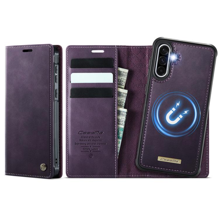 CaseMe C49 Magnetic RFID Blocking Detachable Wallet Leather Phone Case, For Samsung Galaxy S25 FE 5G, For Samsung Galaxy S25 Edge 5G, For Samsung Galaxy A56 5G, For Samsung Galaxy S25 Ultra 5G