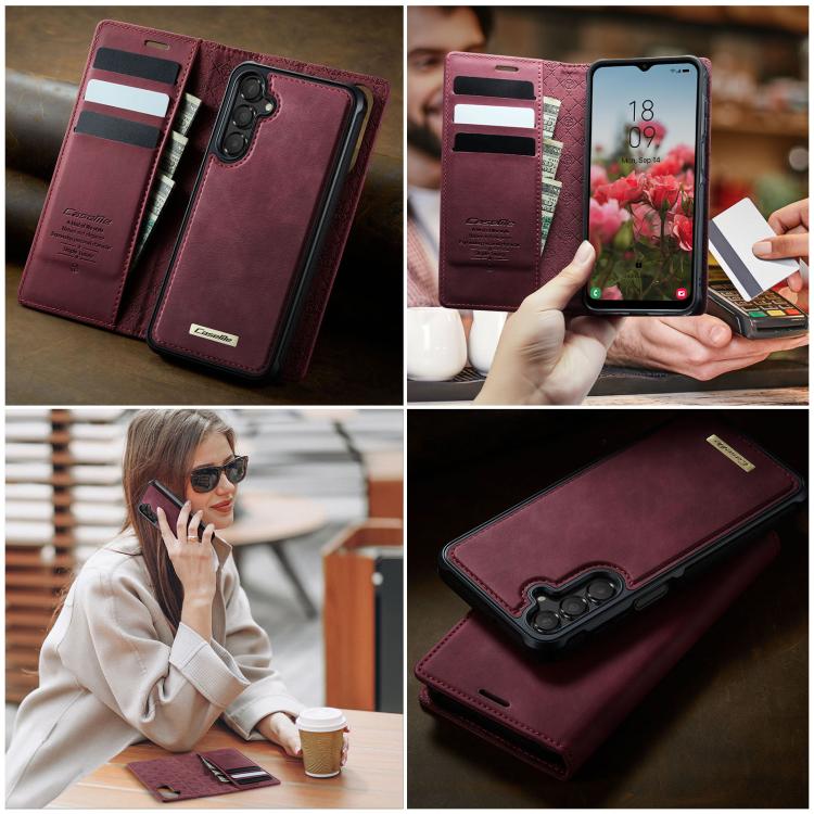 CaseMe C49 Magnetic RFID Blocking Detachable Wallet Leather Phone Case, For Samsung Galaxy A14 5G / M44, For Samsung Galaxy A55 / A35 5G, For Samsung Galaxy A13 / A04s, For Samsung Galaxy A52 / A52s