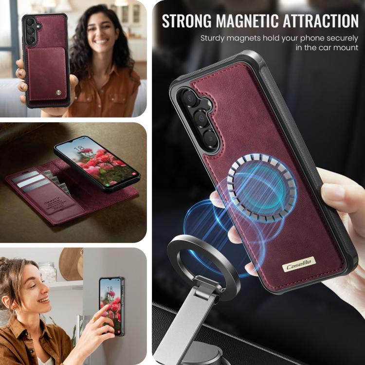 CaseMe C49 Magnetic RFID Blocking Detachable Wallet Leather Phone Case, For Samsung Galaxy A14 5G / M44, For Samsung Galaxy A55 / A35 5G, For Samsung Galaxy A13 / A04s, For Samsung Galaxy A52 / A52s