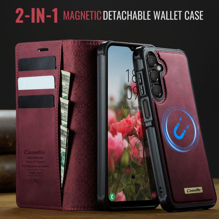 CaseMe C49 Magnetic RFID Blocking Detachable Wallet Leather Phone Case, For Samsung Galaxy A14 5G / M44, For Samsung Galaxy A55 / A35 5G, For Samsung Galaxy A13 / A04s, For Samsung Galaxy A52 / A52s