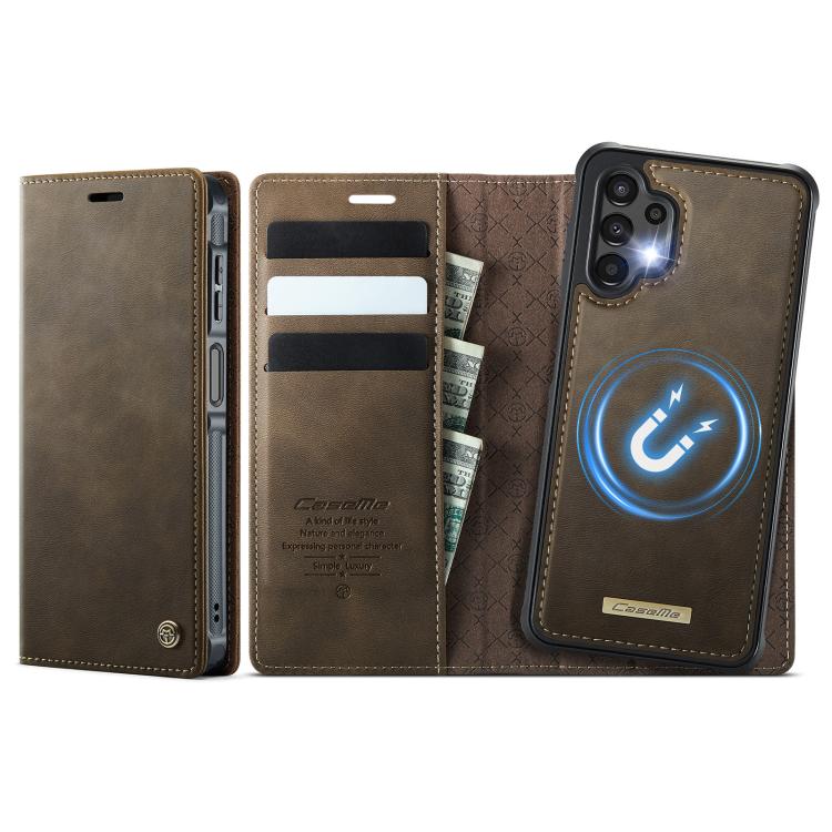CaseMe C49 Magnetic RFID Blocking Detachable Wallet Leather Phone Case, For Samsung Galaxy A14 5G / M44, For Samsung Galaxy A55 / A35 5G, For Samsung Galaxy A13 / A04s, For Samsung Galaxy A52 / A52s
