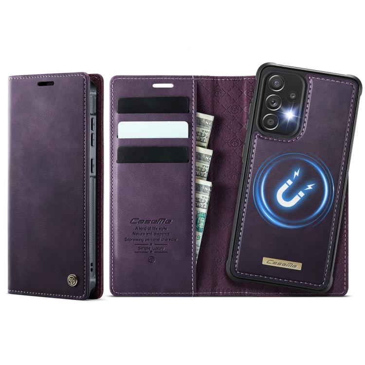 CaseMe C49 Magnetic RFID Blocking Detachable Wallet Leather Phone Case, For Samsung Galaxy A14 5G / M44, For Samsung Galaxy A55 / A35 5G, For Samsung Galaxy A13 / A04s, For Samsung Galaxy A52 / A52s