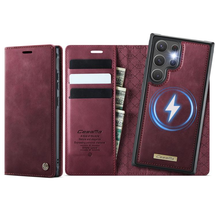 CaseMe C49 Magnetic RFID Blocking Detachable Wallet Leather Phone Case, For Samsung Galaxy S23 5G, For Samsung Galaxy S20 FE, For Samsung Galaxy A53 5G, For Samsung Galaxy S22 Ultra 5G