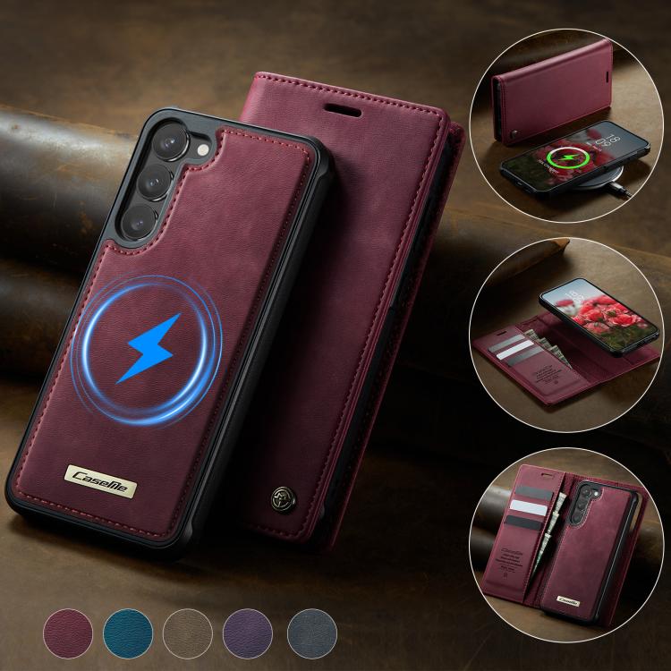 CaseMe C49 Magnetic RFID Blocking Detachable Wallet Leather Phone Case, For Samsung Galaxy S23 5G, For Samsung Galaxy S20 FE, For Samsung Galaxy A53 5G, For Samsung Galaxy S22 Ultra 5G