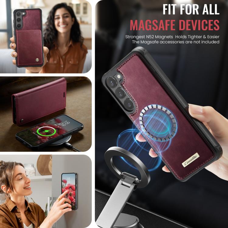 CaseMe C49 Magnetic RFID Blocking Detachable Wallet Leather Phone Case, For Samsung Galaxy S23 5G, For Samsung Galaxy S20 FE, For Samsung Galaxy A53 5G, For Samsung Galaxy S22 Ultra 5G