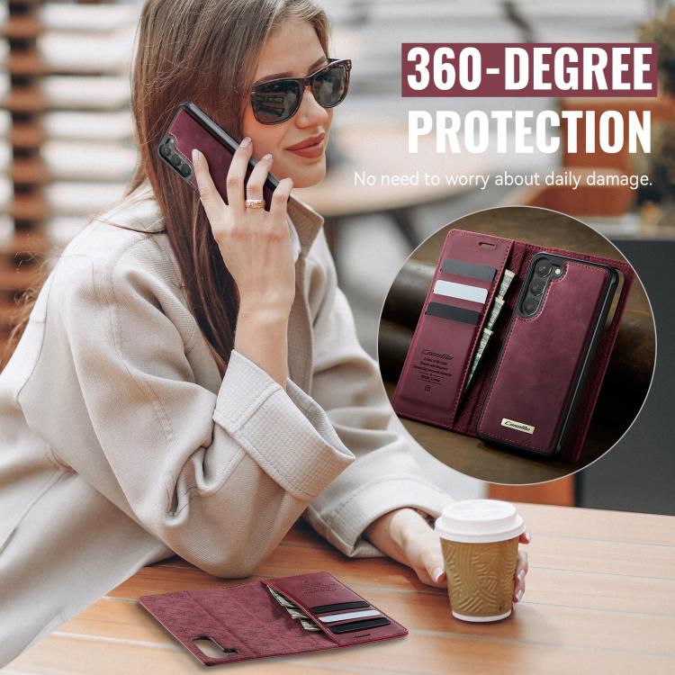 CaseMe C49 Magnetic RFID Blocking Detachable Wallet Leather Phone Case, For Samsung Galaxy S23 5G, For Samsung Galaxy S20 FE, For Samsung Galaxy A53 5G, For Samsung Galaxy S22 Ultra 5G