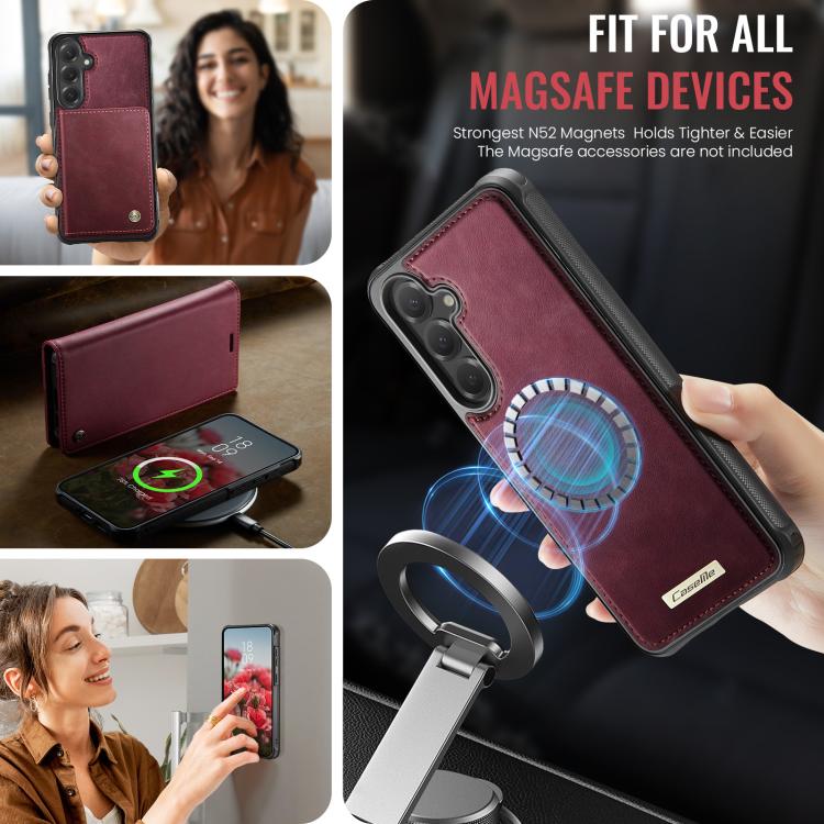 CaseMe C49 Magnetic RFID Blocking Detachable Wallet Leather Phone Case, For Samsung Galaxy S23 FE 5G, For Samsung Galaxy A54 5G, For Samsung Galaxy S23 Ultra 5G, For Samsung Galaxy S23+ 5G