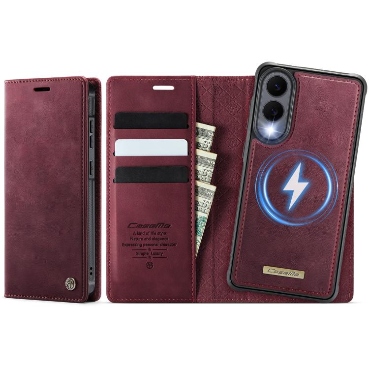 CaseMe C49 Magnetic RFID Blocking Detachable Wallet Leather Phone Case, For Samsung Galaxy S25 FE 5G, For Samsung Galaxy S25 Edge 5G, For Samsung Galaxy A56 5G, For Samsung Galaxy S25 Ultra 5G