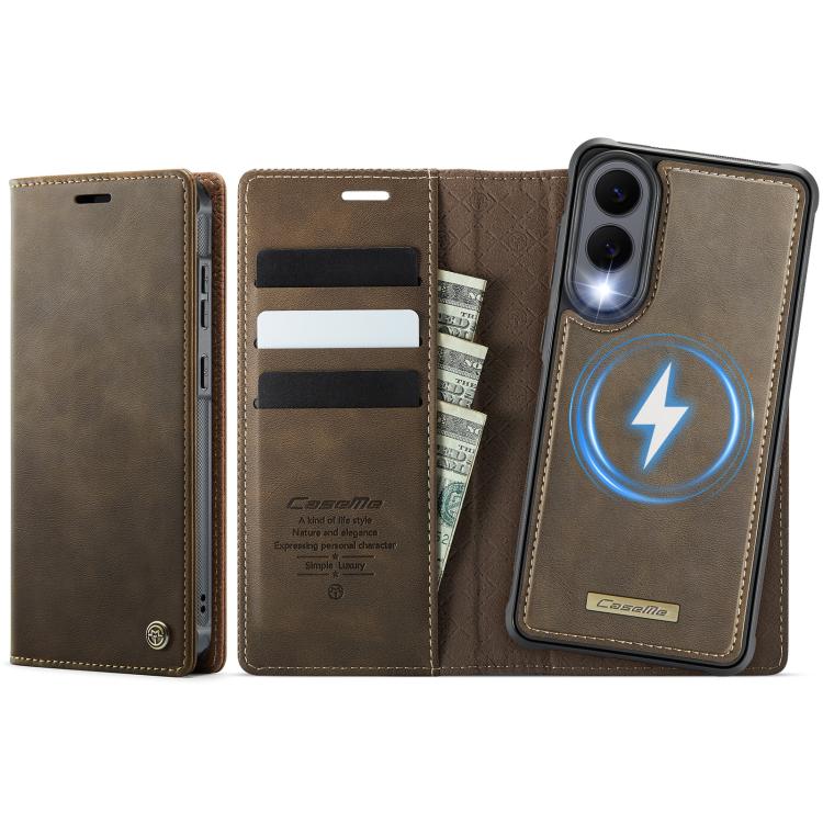 CaseMe C49 Magnetic RFID Blocking Detachable Wallet Leather Phone Case, For Samsung Galaxy S25 FE 5G, For Samsung Galaxy S25 Edge 5G, For Samsung Galaxy A56 5G, For Samsung Galaxy S25 Ultra 5G