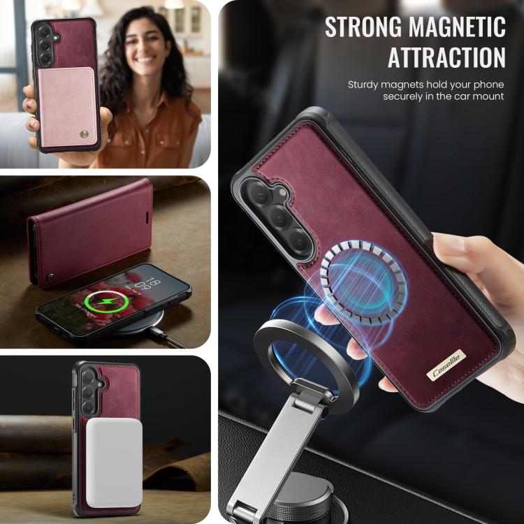 CaseMe C49 Magnetic RFID Blocking Detachable Wallet Leather Phone Case, For Samsung Galaxy S25 FE 5G, For Samsung Galaxy S25 Edge 5G, For Samsung Galaxy A56 5G, For Samsung Galaxy S25 Ultra 5G