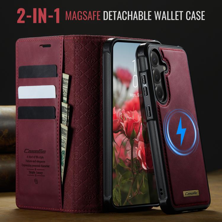 CaseMe C49 Magnetic RFID Blocking Detachable Wallet Leather Phone Case, For Samsung Galaxy S25 FE 5G, For Samsung Galaxy S25 Edge 5G, For Samsung Galaxy A56 5G, For Samsung Galaxy S25 Ultra 5G