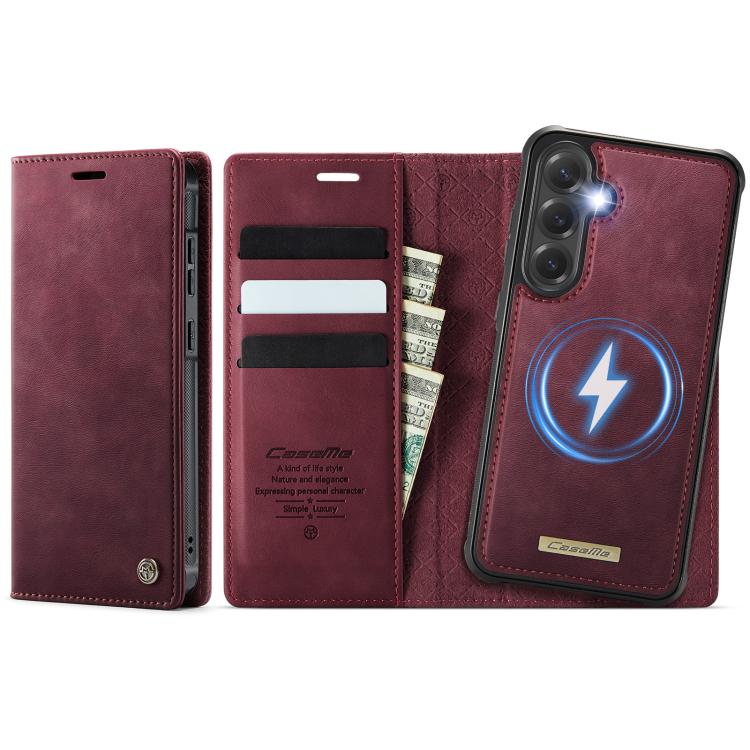 CaseMe C49 Magnetic RFID Blocking Detachable Wallet Leather Phone Case, For Samsung Galaxy S25 FE 5G, For Samsung Galaxy S25 Edge 5G, For Samsung Galaxy A56 5G, For Samsung Galaxy S25 Ultra 5G