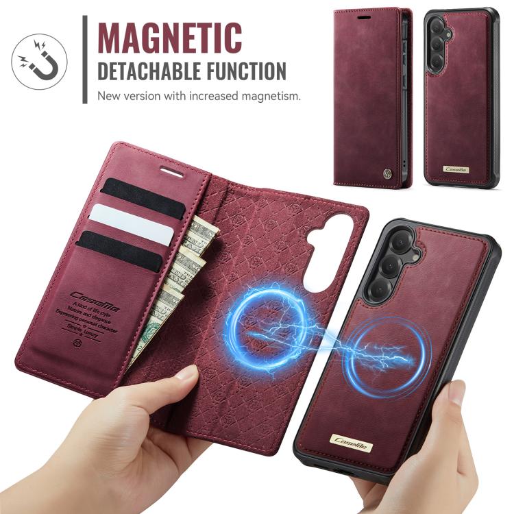 CaseMe C49 Magnetic RFID Blocking Detachable Wallet Leather Phone Case, For Samsung Galaxy S25 FE 5G, For Samsung Galaxy S25 Edge 5G, For Samsung Galaxy A56 5G, For Samsung Galaxy S25 Ultra 5G