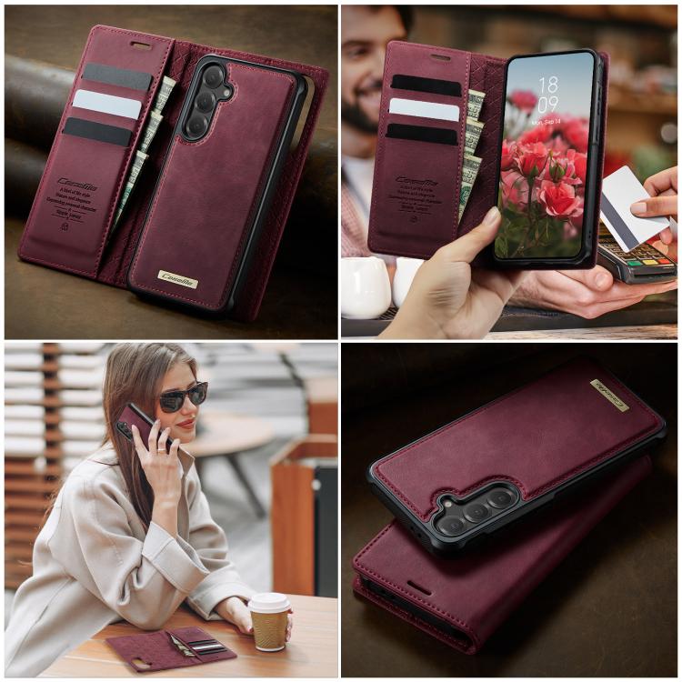 CaseMe C49 Magnetic RFID Blocking Detachable Wallet Leather Phone Case, For Samsung Galaxy S25 FE 5G, For Samsung Galaxy S25 Edge 5G, For Samsung Galaxy A56 5G, For Samsung Galaxy S25 Ultra 5G