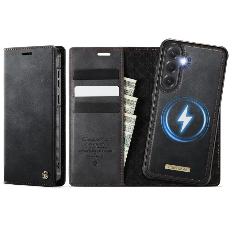 CaseMe C49 Magnetic RFID Blocking Detachable Wallet Leather Phone Case, For Samsung Galaxy S25 FE 5G, For Samsung Galaxy S25 Edge 5G, For Samsung Galaxy A56 5G, For Samsung Galaxy S25 Ultra 5G