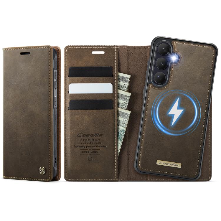 CaseMe C49 Magnetic RFID Blocking Detachable Wallet Leather Phone Case, For Samsung Galaxy S26+ 5G, For Samsung Galaxy S26 Ultra 5G, For Samsung Galaxy S26 5G, For Samsung Galaxy A57 5G