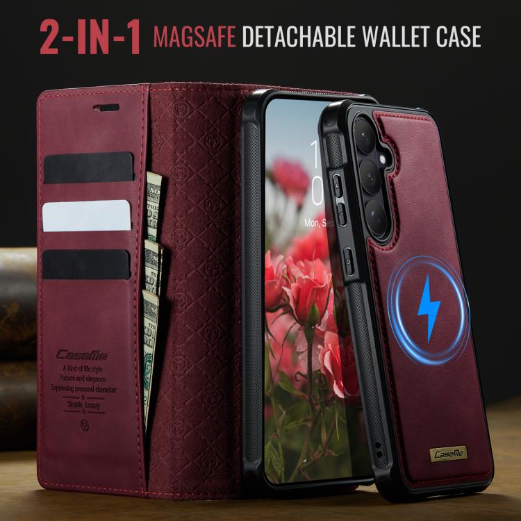 CaseMe C49 Magnetic RFID Blocking Detachable Wallet Leather Phone Case, For Samsung Galaxy S26+ 5G, For Samsung Galaxy S26 Ultra 5G, For Samsung Galaxy S26 5G, For Samsung Galaxy A57 5G