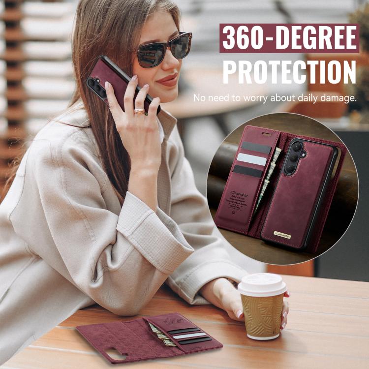 CaseMe C49 Magnetic RFID Blocking Detachable Wallet Leather Phone Case, For Samsung Galaxy S26+ 5G, For Samsung Galaxy S26 Ultra 5G, For Samsung Galaxy S26 5G, For Samsung Galaxy A57 5G