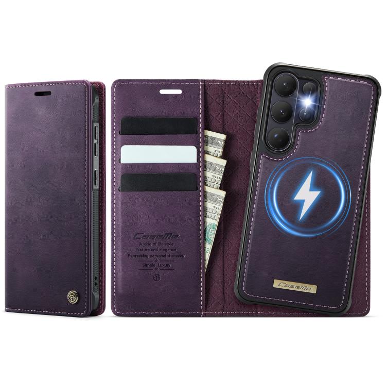 CaseMe C49 Magnetic RFID Blocking Detachable Wallet Leather Phone Case, For Samsung Galaxy S26+ 5G, For Samsung Galaxy S26 Ultra 5G, For Samsung Galaxy S26 5G, For Samsung Galaxy A57 5G