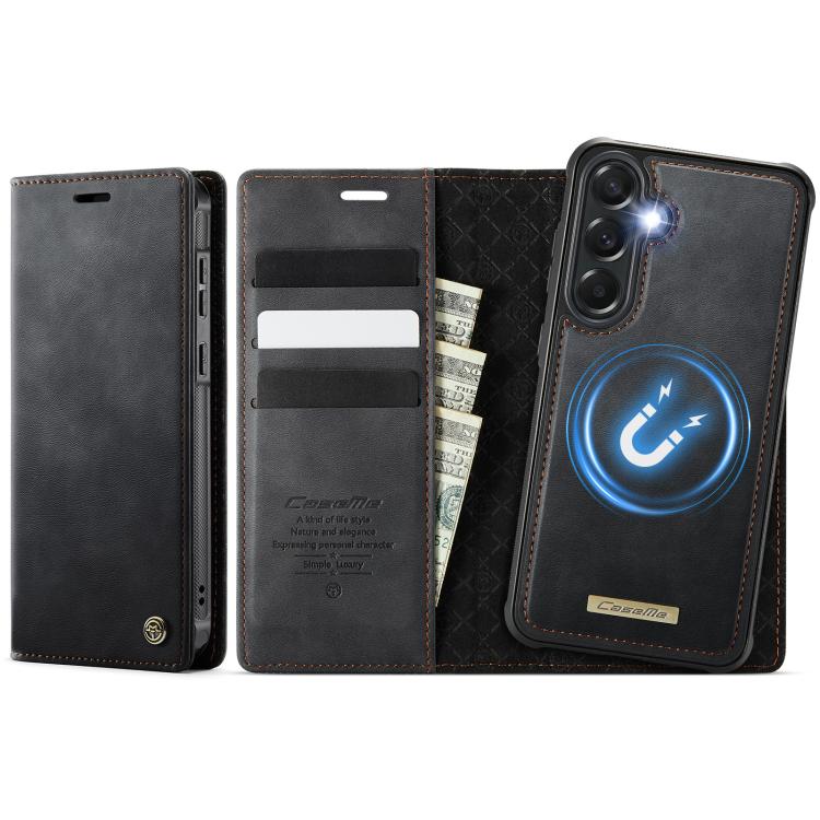 CaseMe C49 Magnetic RFID Blocking Detachable Wallet Leather Phone Case, For Samsung Galaxy S26+ 5G, For Samsung Galaxy S26 Ultra 5G, For Samsung Galaxy S26 5G, For Samsung Galaxy A57 5G