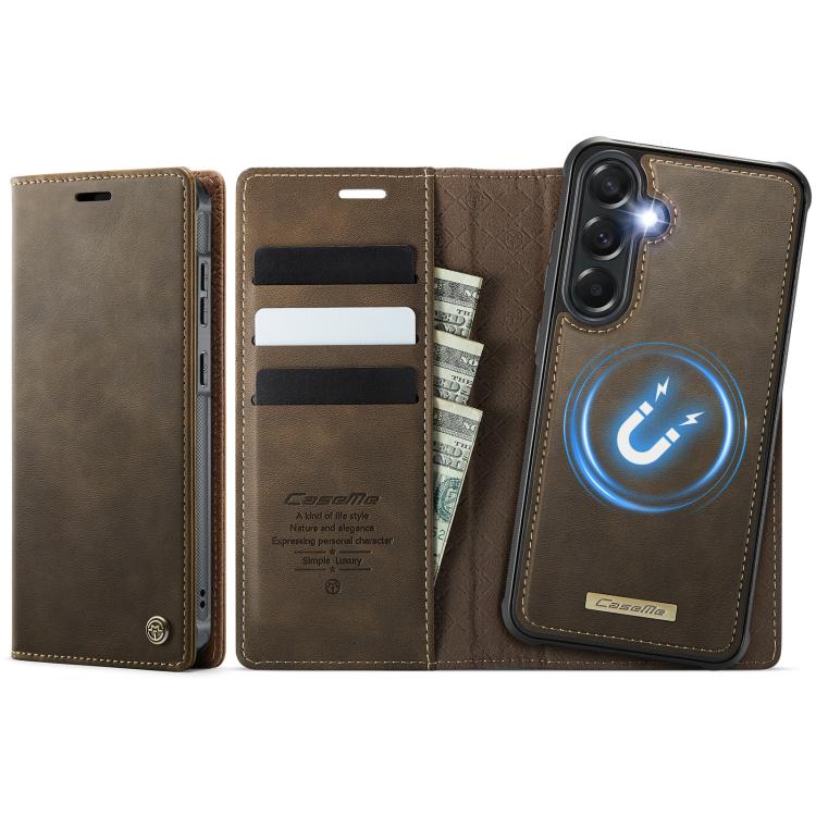 CaseMe C49 Magnetic RFID Blocking Detachable Wallet Leather Phone Case, For Samsung Galaxy S26+ 5G, For Samsung Galaxy S26 Ultra 5G, For Samsung Galaxy S26 5G, For Samsung Galaxy A57 5G