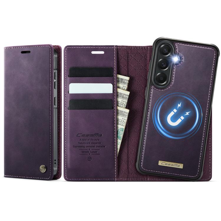 CaseMe C49 Magnetic RFID Blocking Detachable Wallet Leather Phone Case, For Samsung Galaxy S26+ 5G, For Samsung Galaxy S26 Ultra 5G, For Samsung Galaxy S26 5G, For Samsung Galaxy A57 5G