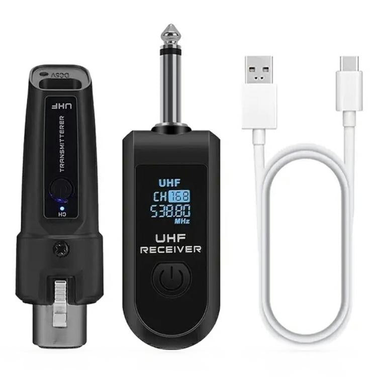 K1 For Handheld Dynamic Mic Wired to Wireless Microphone Converter, 1 Transmitter + 1 Receiver, 1 Transmitter + 1 Receiver