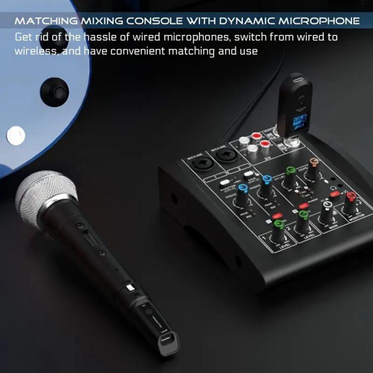 K1 For Handheld Dynamic Mic Wired to Wireless Microphone Converter, 1 Transmitter + 1 Receiver, 1 Transmitter + 1 Receiver