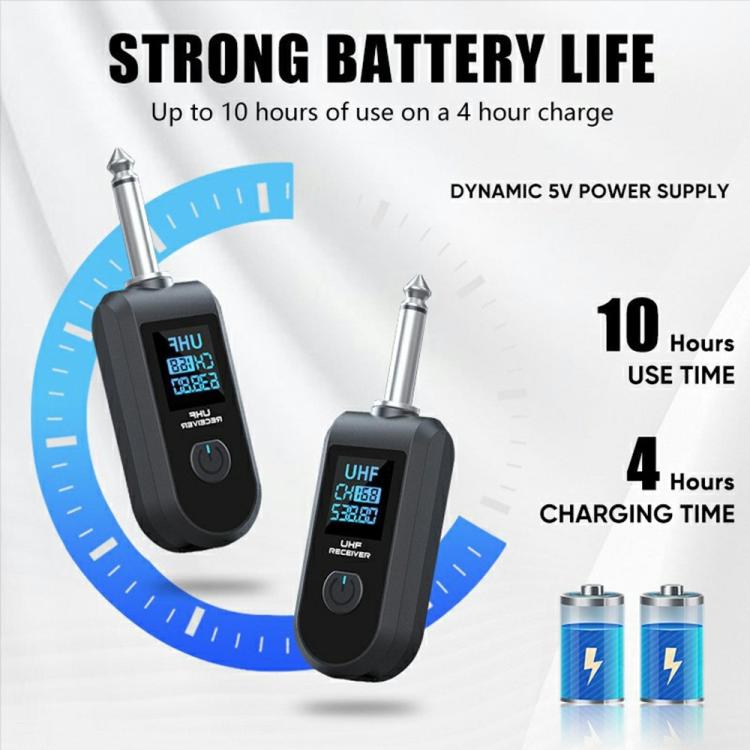 K1 For Handheld Dynamic Mic Wired to Wireless Microphone Converter, 1 Transmitter + 1 Receiver, 1 Transmitter + 1 Receiver
