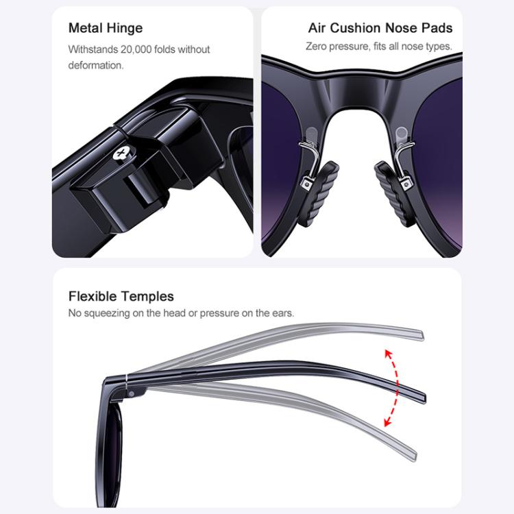 A2 8MP HD Smart Camera Glasses, Support AI Translation / AI Assistant / Bluetooth Calling, A2