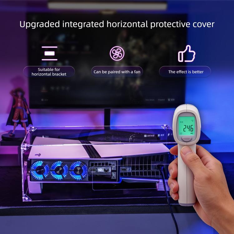 Acrylic Horizontal Mounting Transparent Dust Cover for PS5 Pro / PS5 Slim, For Sony PS5 Pro / PS5 Slim