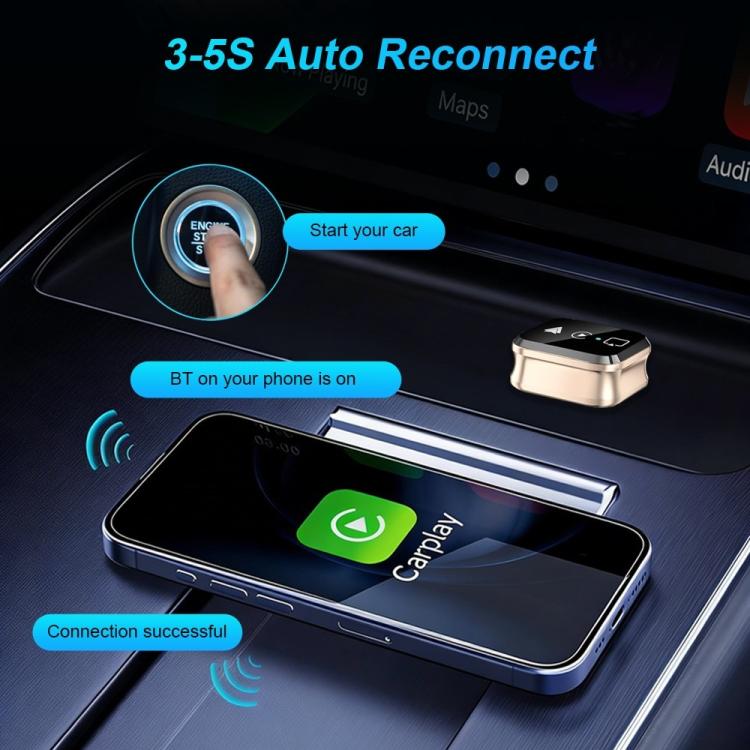 M70 For AirPlay / Miracast 4 in 1 Smart Screen Mirroring Adapter CarPlay / Android Auto Wired to Wireless, M70