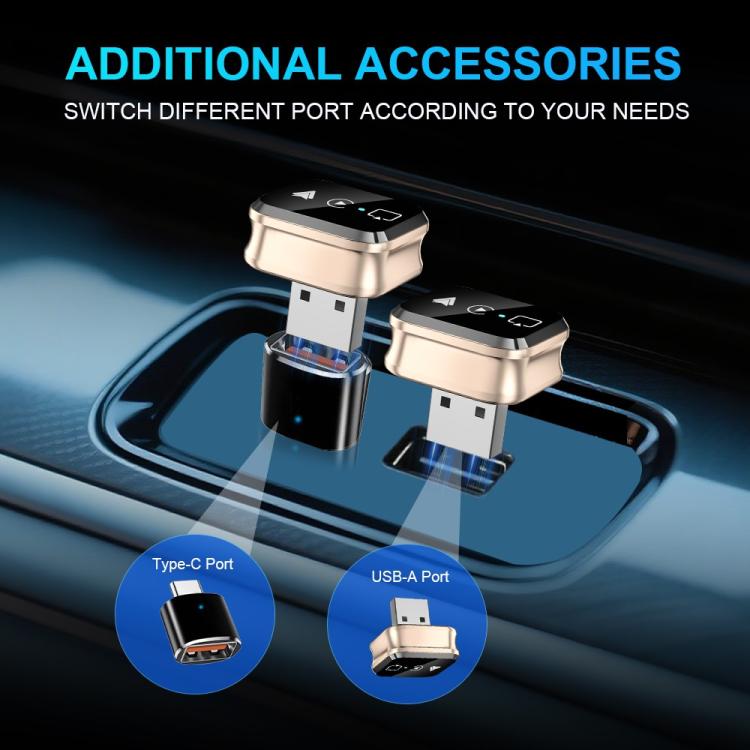 M70 For AirPlay / Miracast 4 in 1 Smart Screen Mirroring Adapter CarPlay / Android Auto Wired to Wireless, M70