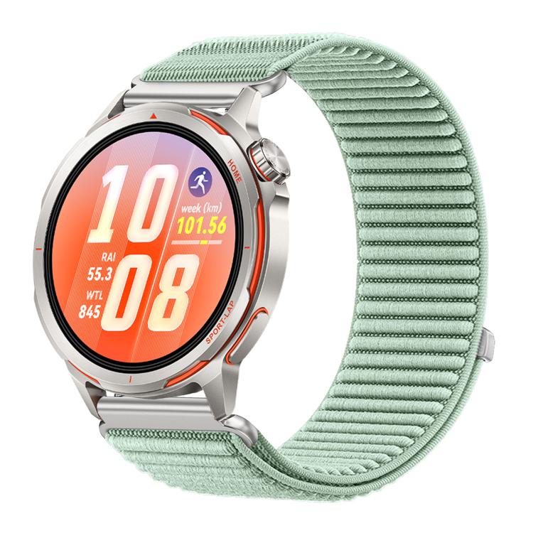 Woven Nylon Hook And Loop Fastener Metal Interface Watch Band, For Huawei Watch GT Runner 2