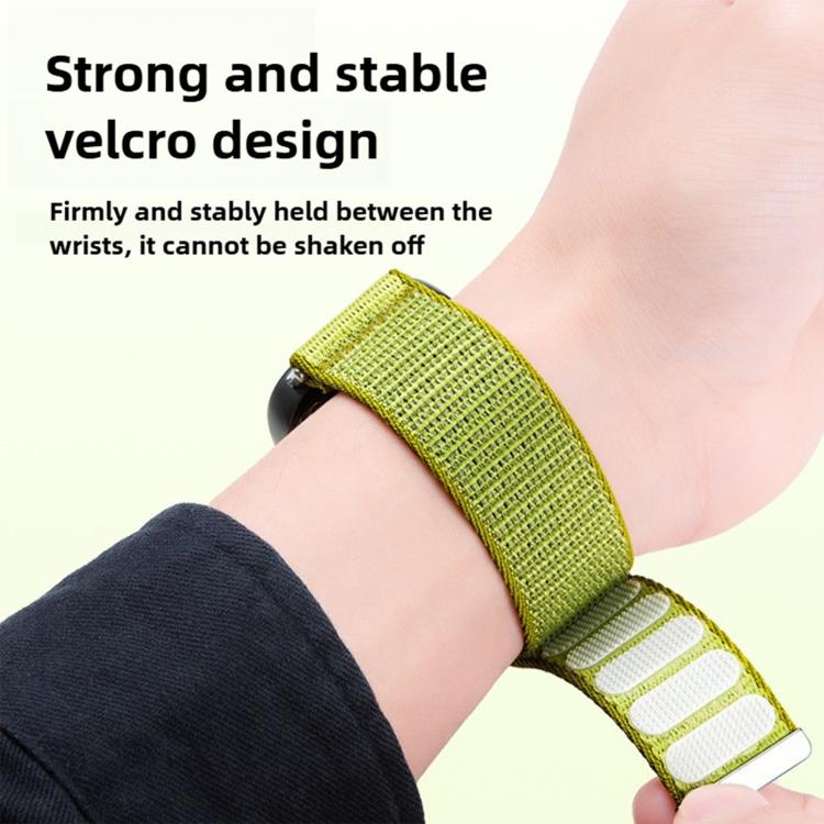 Woven Nylon Hook And Loop Fastener Metal Interface Watch Band, For Huawei Watch GT Runner 2