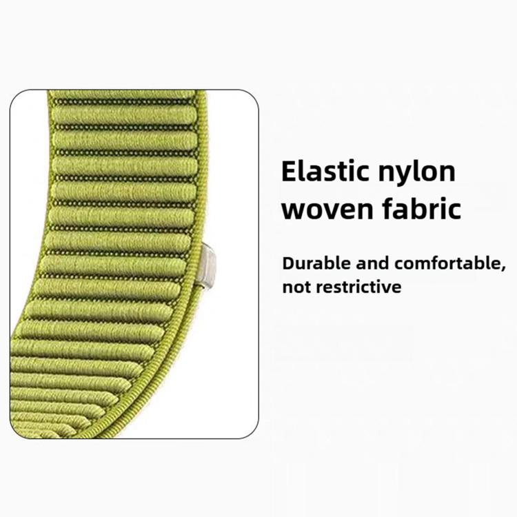 Woven Nylon Hook And Loop Fastener Metal Interface Watch Band, For Huawei Watch GT Runner 2