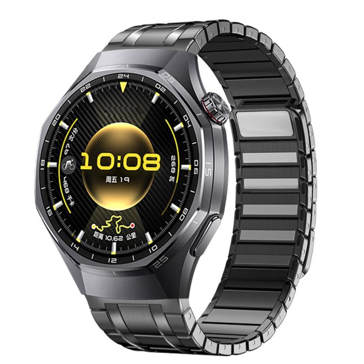 Seamless Press Button AP Style Magnetic Stainless Steel Watch Band, For Huawei Watch GT6 Pro