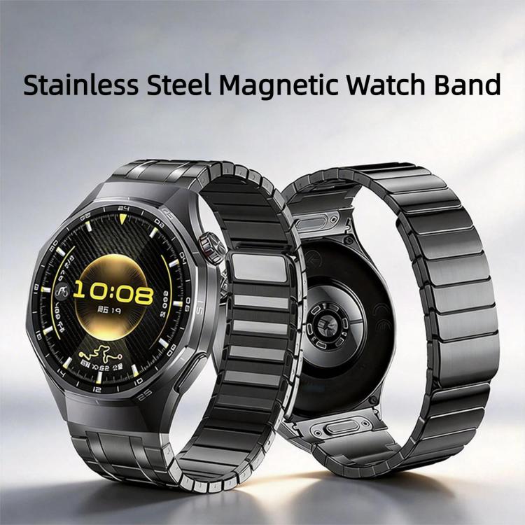 Seamless Press Button AP Style Magnetic Stainless Steel Watch Band, For Huawei Watch GT6 Pro