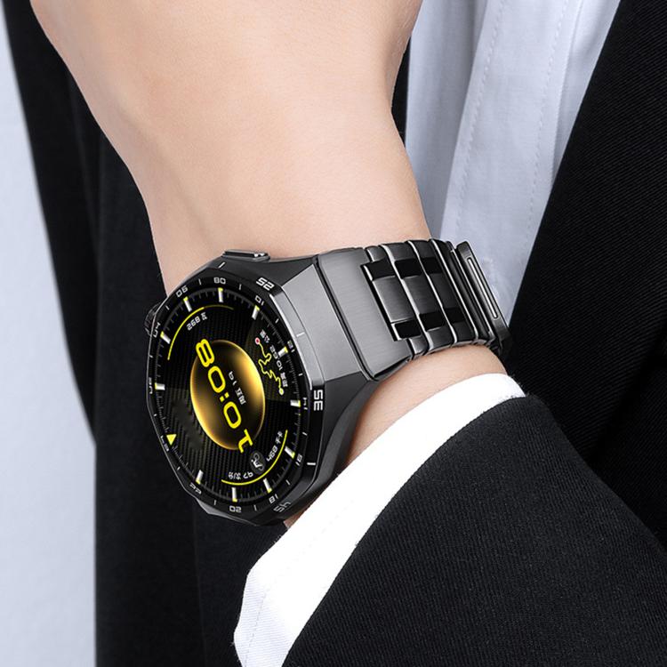 Seamless Press Button AP Style Magnetic Stainless Steel Watch Band, For Huawei Watch GT6 Pro