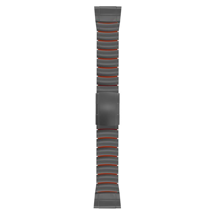 Turtle Buckle One Bead Silicone Titanium Alloy Watch Band, For Garmin 26mm, For Garmin 22mm