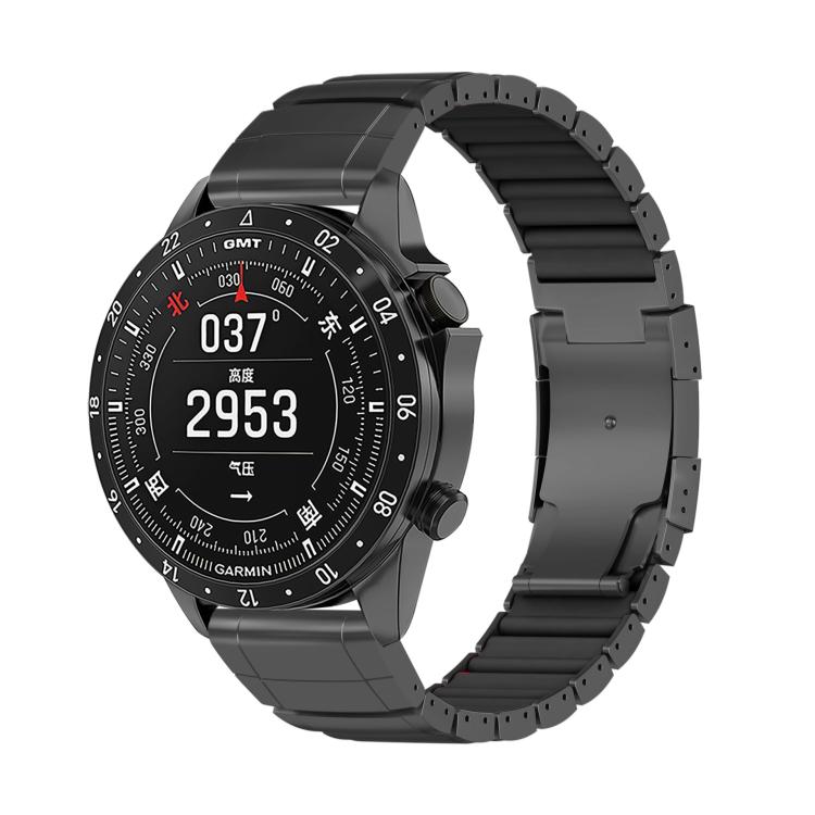 Turtle Buckle One Bead Silicone Titanium Alloy Watch Band, For Garmin 26mm, For Garmin 22mm