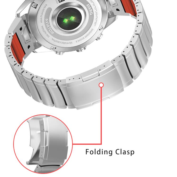 Turtle Buckle One Bead Silicone Titanium Alloy Watch Band, For Garmin 26mm, For Garmin 22mm
