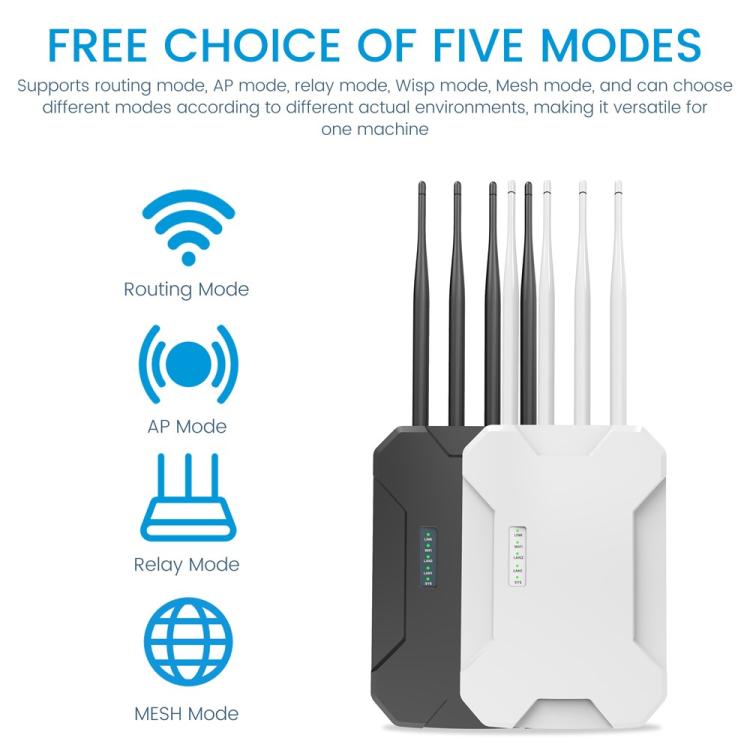 HW1800S WiFi 6 Outdoor Wireless Access Point 1800Mbps Waterproof  Dual Band Gigabit Router, US Plug, EU Plug, UK Plug, AU Plug