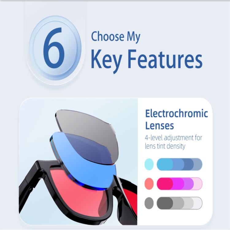 G60 Smart Glasses, Support Bluetooth Call / AI Audio Music