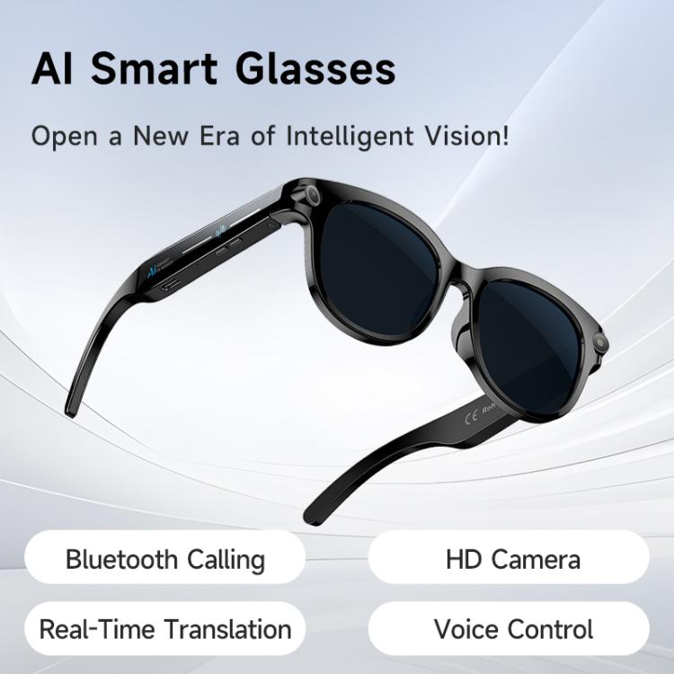 M89-S 8MP AI Smart Glasses, Support Bluetooth Call / AI Voice Assistant / Music Control